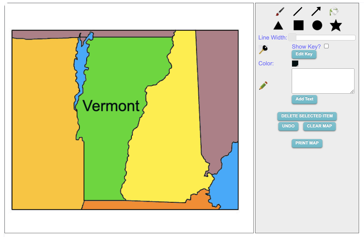 Make your Own Vermont Map Online